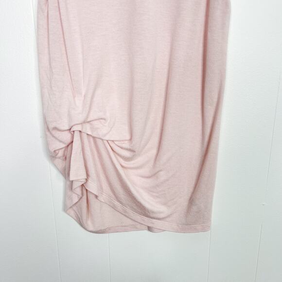 Athleta Threadlight Twist Ruched Tank Top XXS Light Pink Modal Stretch Crew Neck - Picture 4 of 8